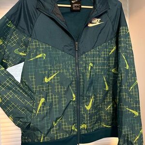 Nike Kids Jacket in Green and Yellow